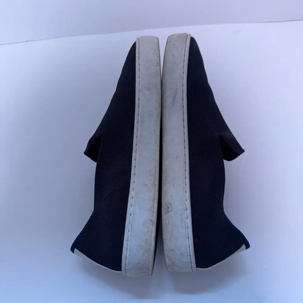 Rothy's Women's The Sneaker Slip On Shoes Loafer Knit Stretch Navy Blue 9‎
